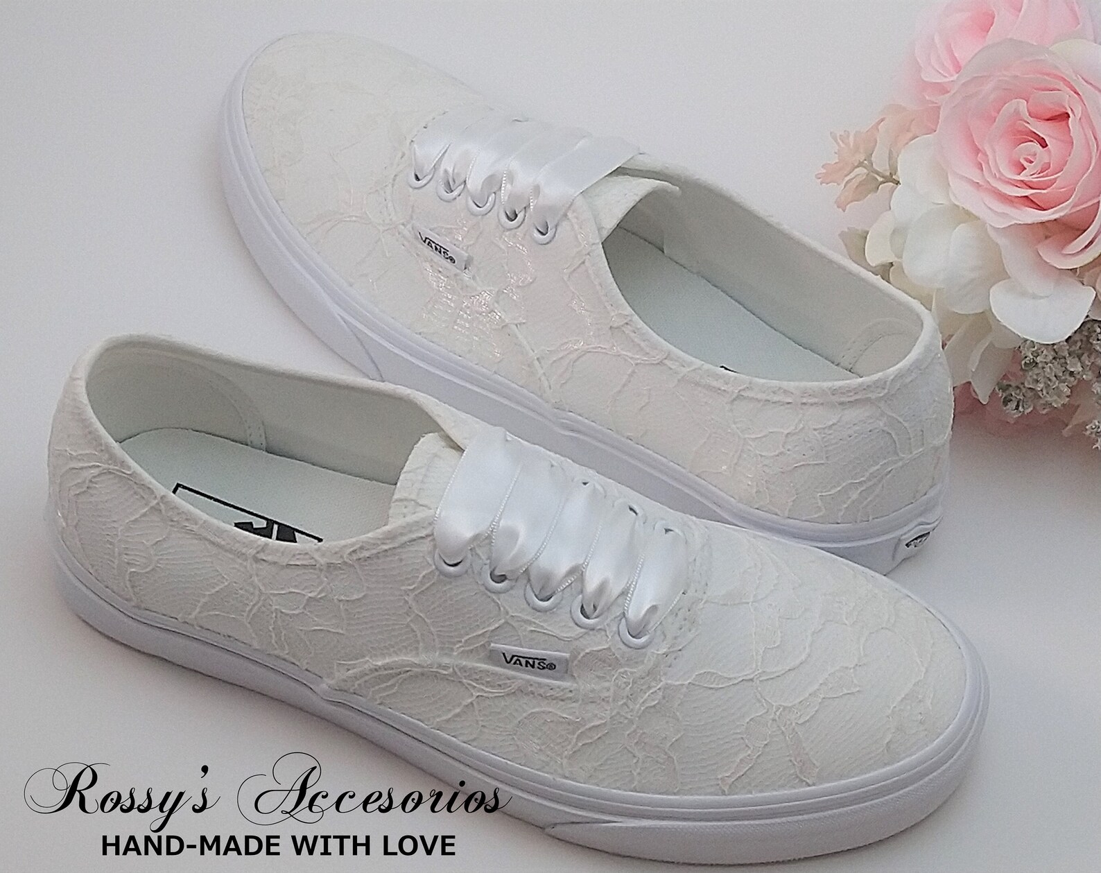 OFF WHITE Lace Wedding Vans / Wedding Vans Sneakers for Bride Etsy