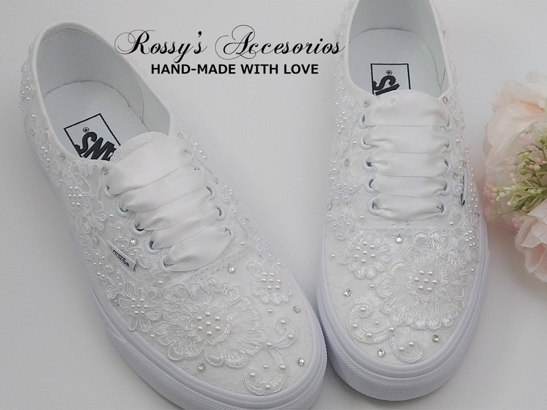 White Lace Wedding Vans / Wedding Vans Sneakers for Bride / Etsy