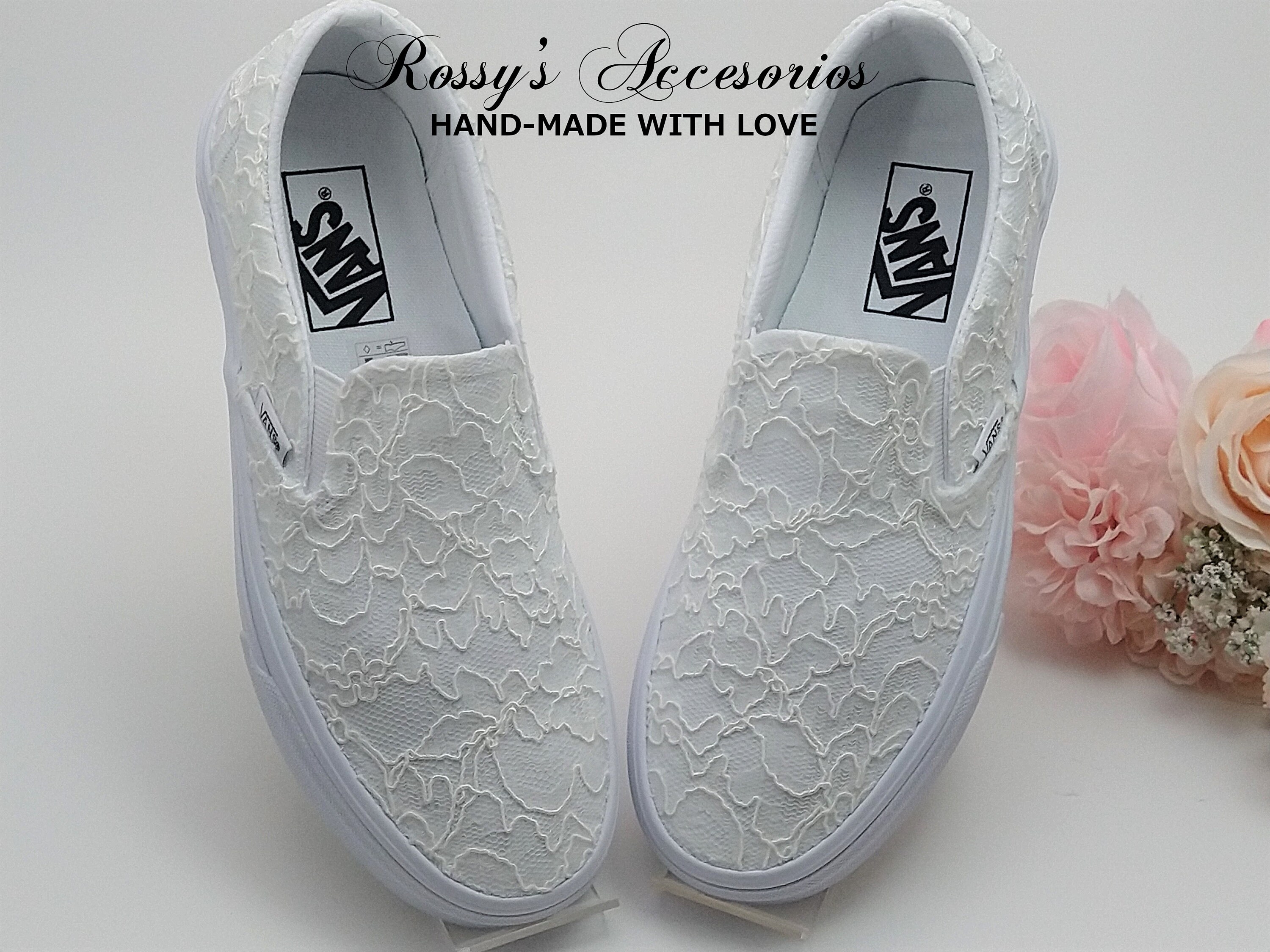 Ivory slip on vans discount
