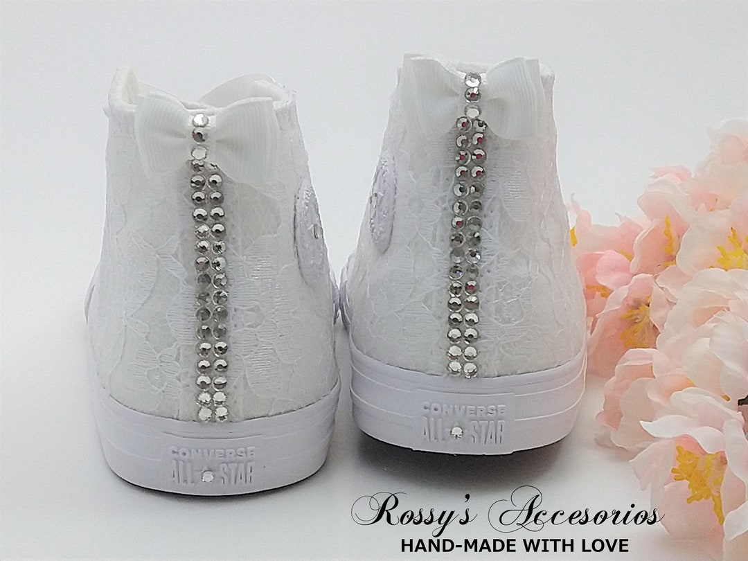 Converse Shoes for Toddler Girls /white Canvas Lace Converse /high Top ...