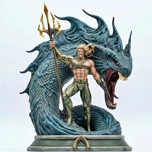 King of Depths 3D Model – Atlantic Hero Sea Serpent Diorama (STL Download)