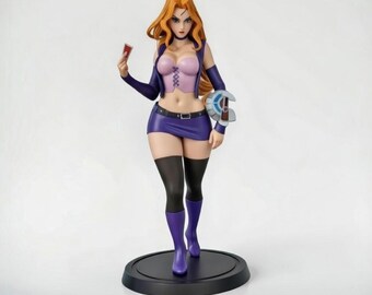 Anime-Karten-Duellantin (weibliche Figur), 3D-Druckmodell (digitaler Download)