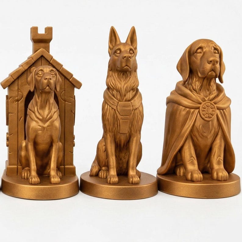 Dog Chess Set STL Files – Detailed Canine Breeds 3D Printing Collection ...