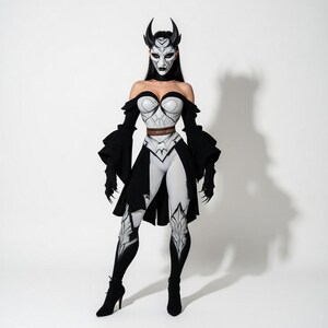 Masked Assassin 3D Single Piece STL File – Gothic Void Warrior Female Miniature (Digital Download)