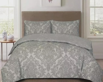 4PCs Rich Cotton Bedding Set Luxury Duvet Quilt Cover Fitted Sheet & Pillow Case