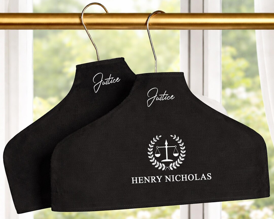 Judge Wrapper Personalized Lawyer Hanger Cover, Judge Robe Hanger Cover With Custom ...