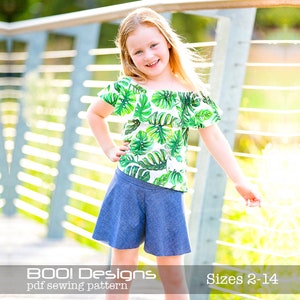 PDF Pattern Cartwheel Shorts Flared Knit Shorts
