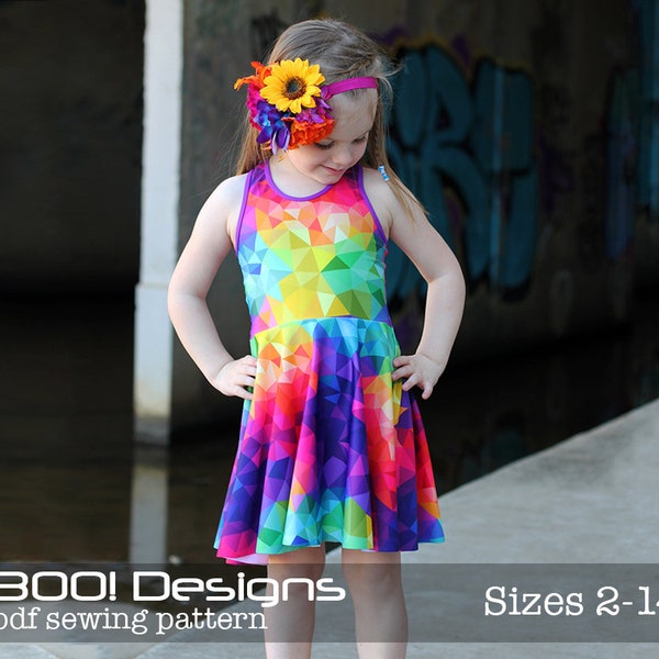 Girls Skater Dress Pattern Etsy