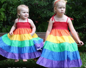 PDF Pattern Rainbow Twirl Kleid