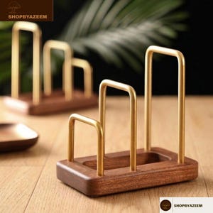 Soporte para tabla de cortar de madera maciza, multifuncional, para encimera de cocina, organizador de almacenamiento de tapas de ollas y sartenes, duradero.