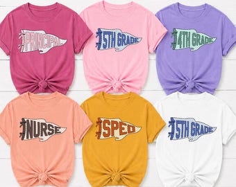 Comfort Colors Back to School Shirt | Grade Level Teacher Shirt | Personalized Teacher Team Shirt | First Second Third Fourth Fifth Grade