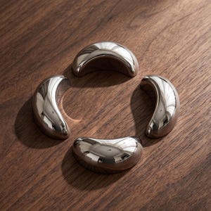 Tirador de armario con forma de guijarro, tirador de cajón orgánico, tirador de cómoda moderno, herraje escultural para armario, pomo decorativo minimalista para muebles.