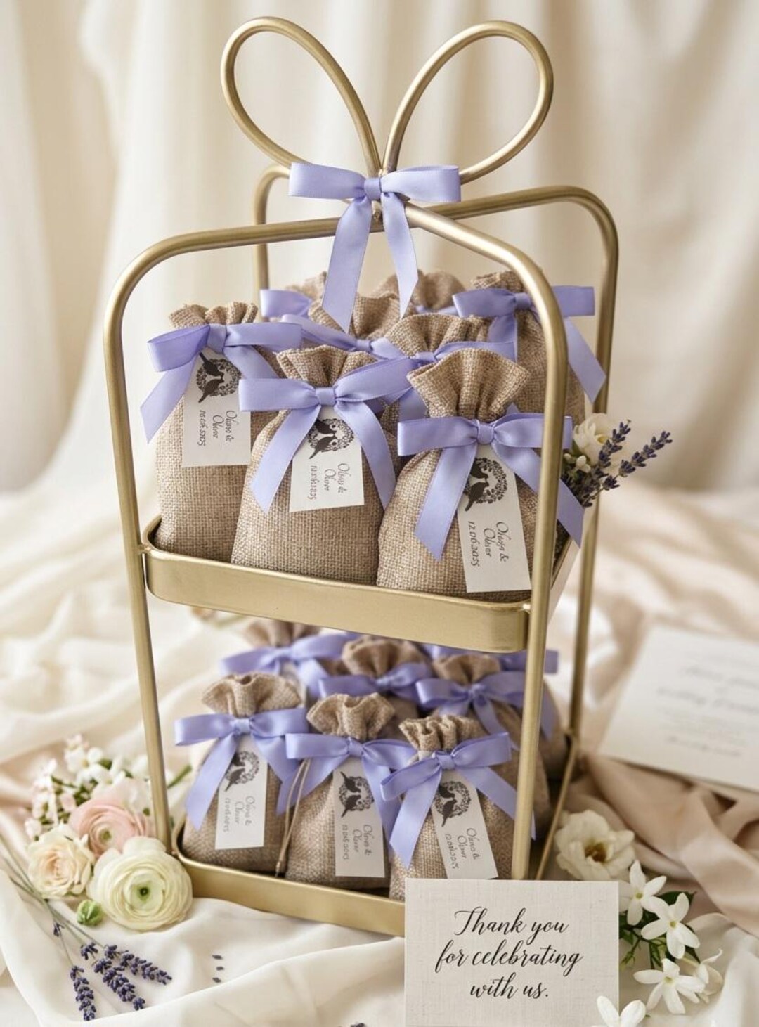Personalized Wedding Favors for Guests: Lavender & Oat Sachets | Bridal ...
