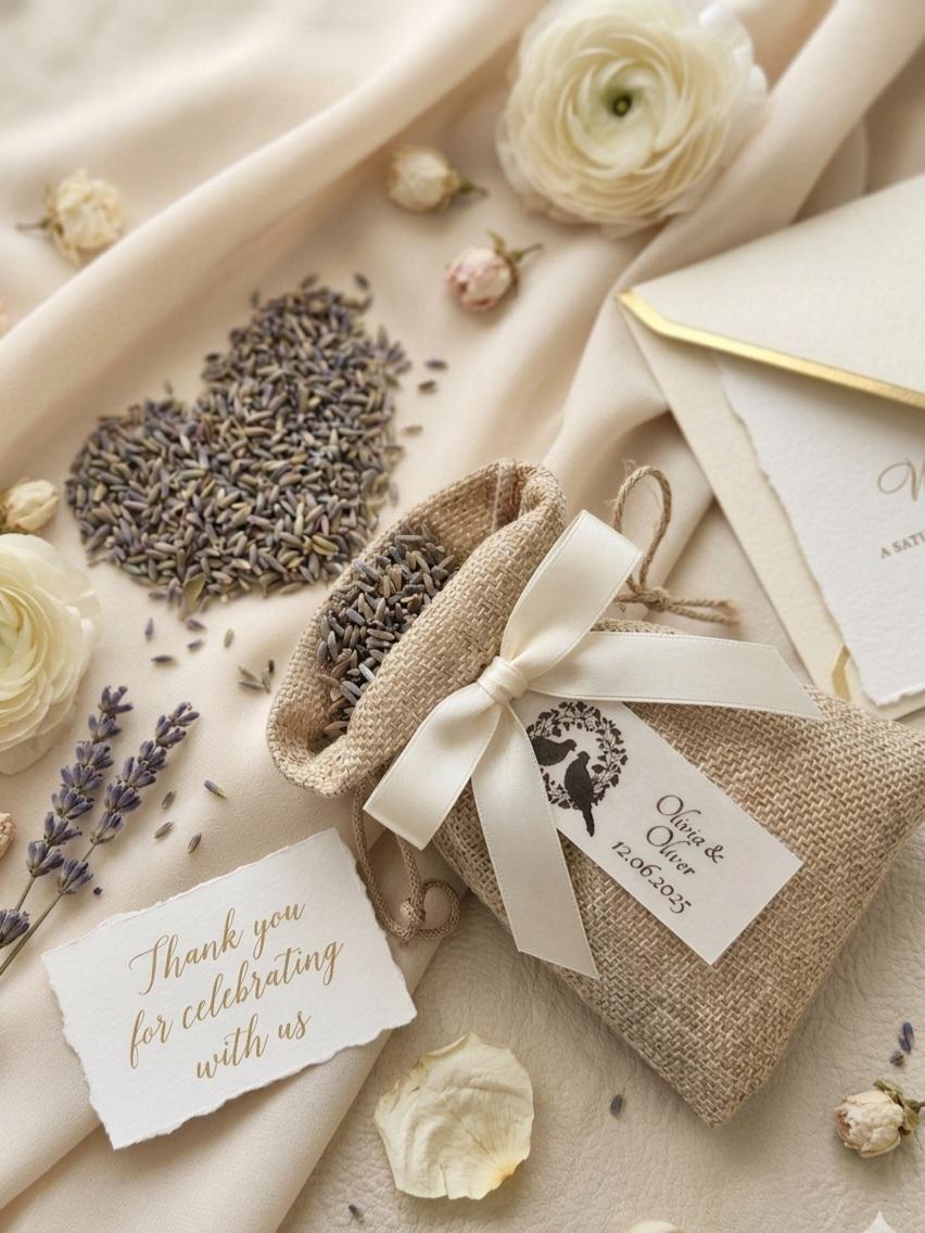 Bridal Shower Lavender Sachets, Personalized Lavender Favors, Wedding ...