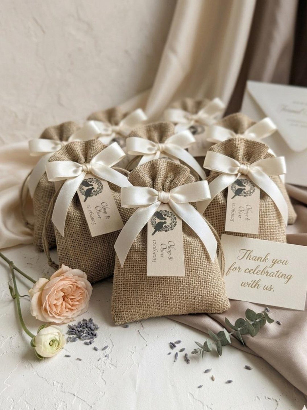 Bridal Shower Lavender Sachets, Personalized Lavender Favors, Wedding ...