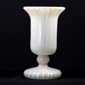 Art Deco Murano Double Latticino Glass Vase-Circa 1930s