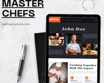 Koch Website Template | Modernes Responsive Portfolio Landing Page (Digitaler Download)