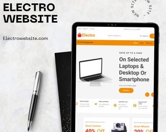 Moderne Tech Website Vorlage - Responsive Elektronik UI Kit für Start-up, Digitalstellen-Webdesign