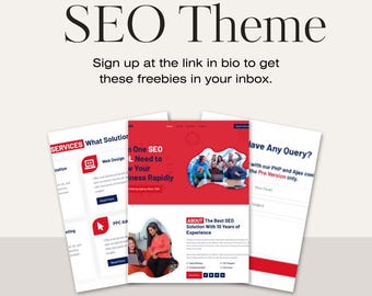 Seo Optimiertes benutzerdefiniertes Website Theme - Responsives, modernes Design, einfache Einrichtung