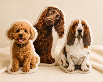 Personalized Pet Pillow, Custom Photo Dog Cushion, Cat Pillow, 3D Shaped Pet Keepsake, Unique Gift for Pet Owners, Memorial Gift