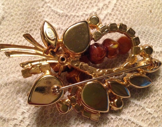 Gorgeous Large Vintage Weiss Brooch Earrings Set … - image 3