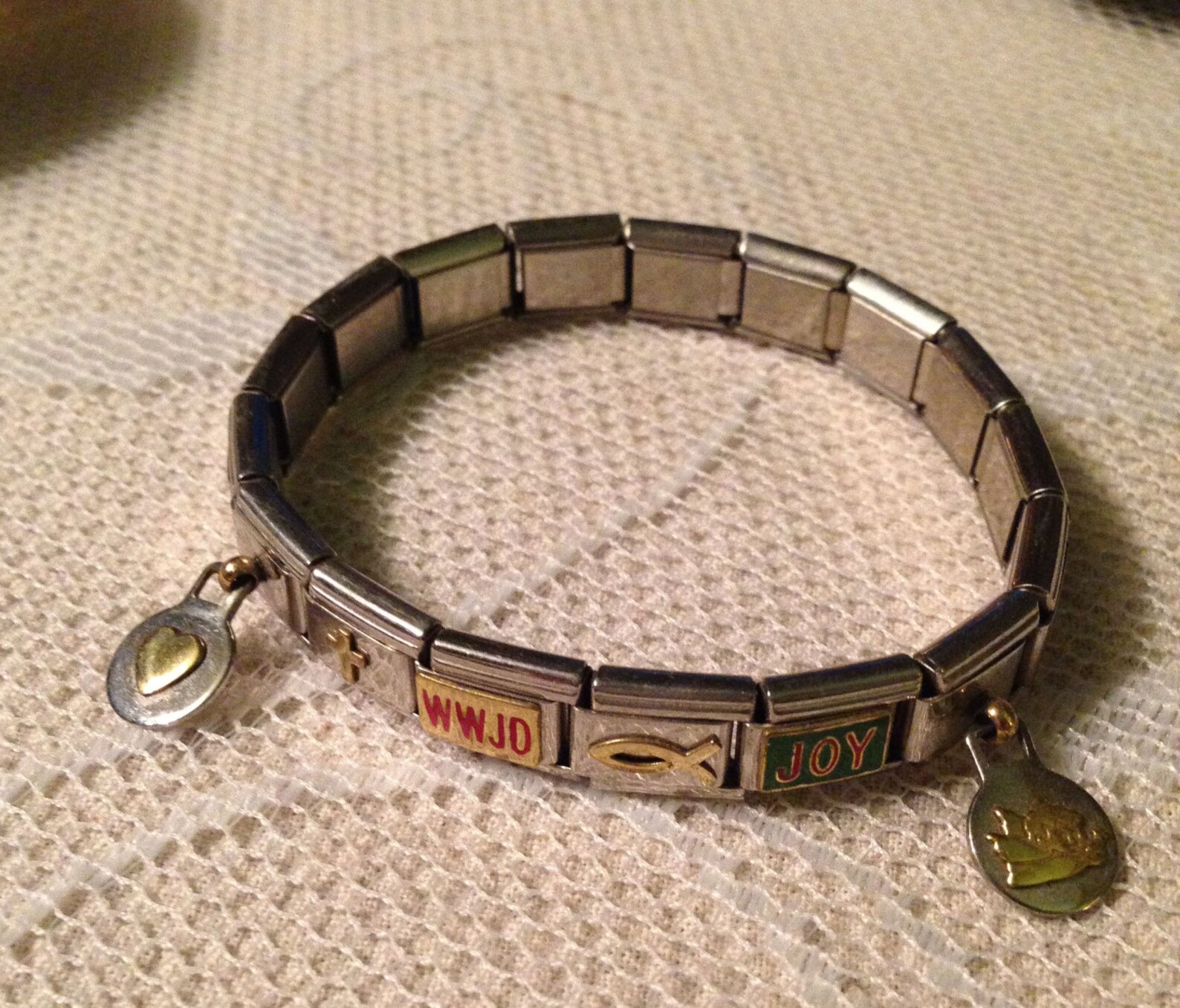 Italian Charm Bracelet Add a Link Six Christian Charms Etsy