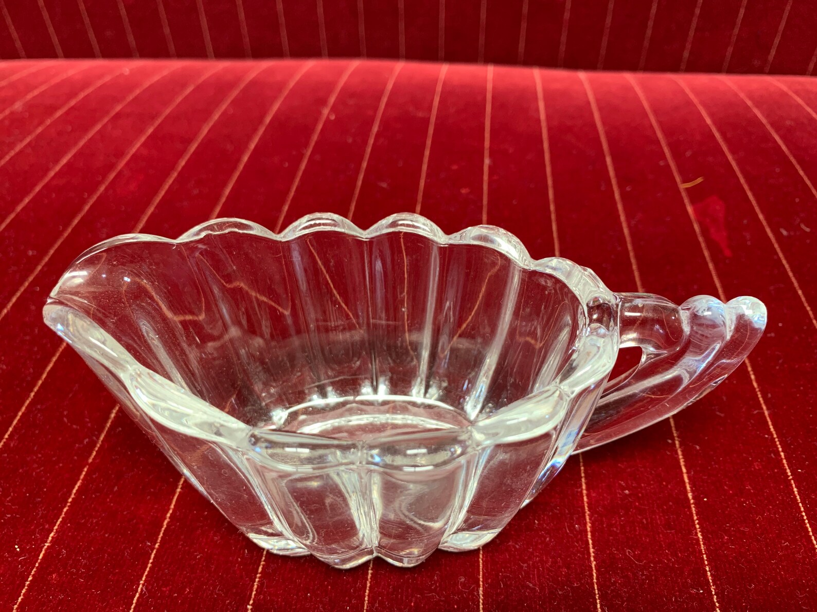 Vintage Heisey Crystolite Clear Glass Creamer and Sugar Bowl Set, Sugar