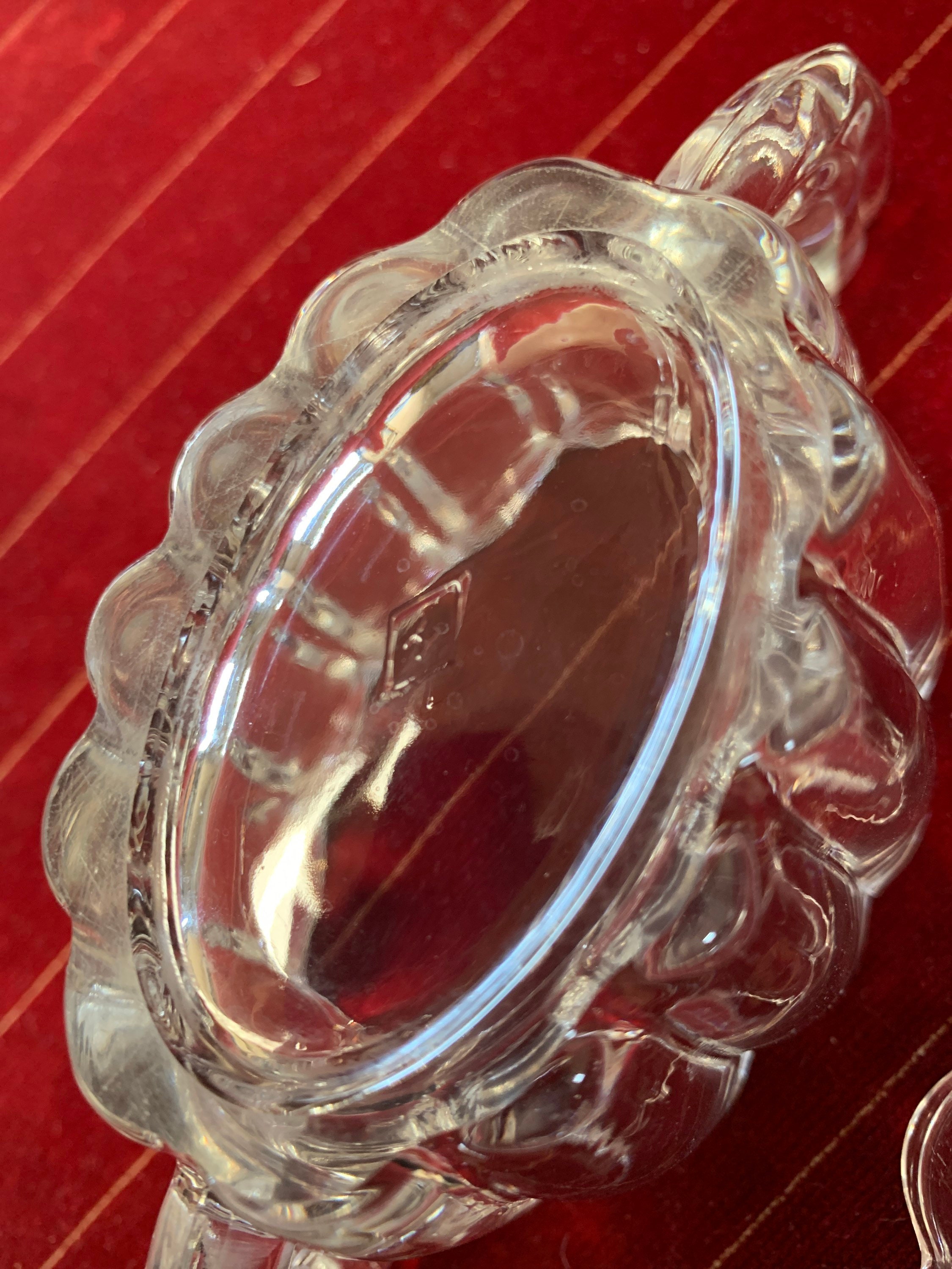 Vintage Heisey Crystolite Clear Glass Creamer and Sugar Bowl Set, Sugar