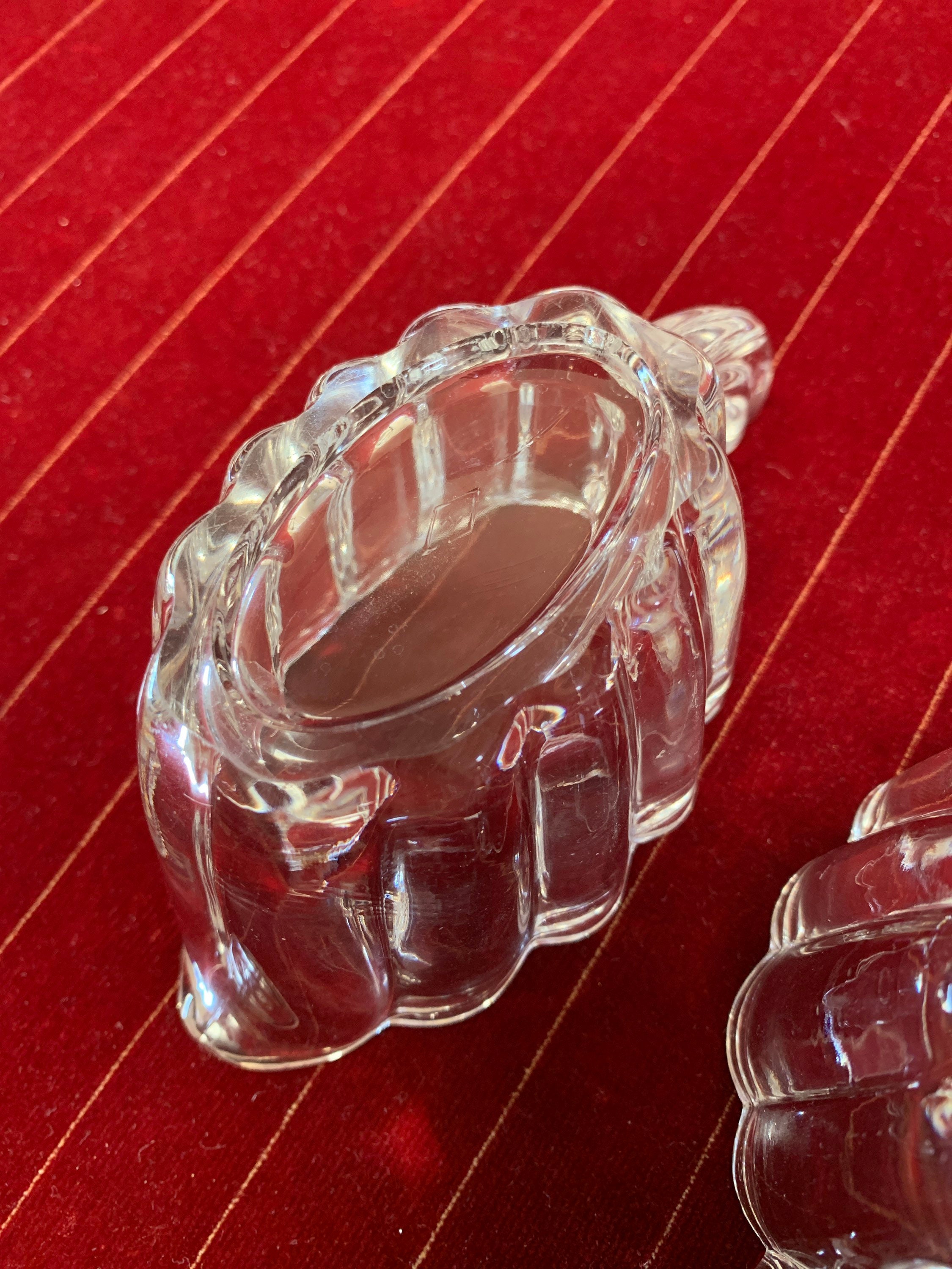 Vintage Heisey Crystolite Clear Glass Creamer and Sugar Bowl Set, Sugar