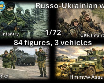 1/72 20mm Russo-Ukrainian war  (84figures, BTR, Hmmvw x2)