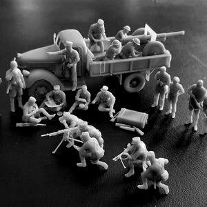 1/72 Free French Forces Bir Hakeim fire support & mounted 75mm gun (20 figures) 画像 2