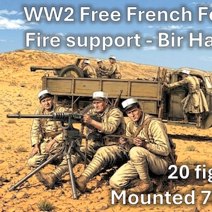 1/72 Free French Forces Bir Hakeim fire support & mounted 75mm gun (20 figures) 画像 1