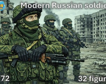1/72 20mm Modern Russian Soldiers  (32 Figures)