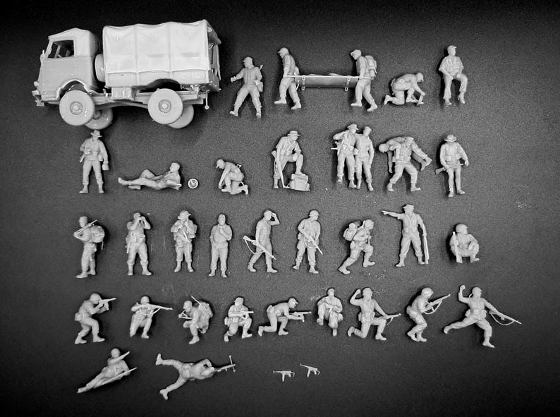 1/72 20mm Djebel Evasan - Algérie 1958 (35 figures & Goelette 4x4) 画像 5