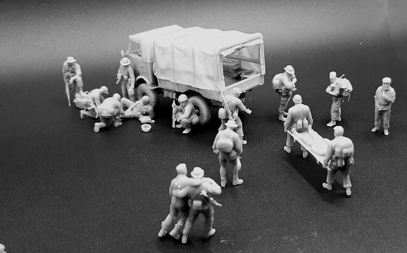 1/72 20mm Djebel Evasan - Algérie 1958 (35 figures & Goelette 4x4) 画像 3