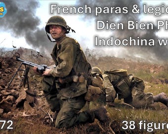 1/72 20mm French Paras & legion - Dien Bien Phu (1954) - Indochina war - 38 figures