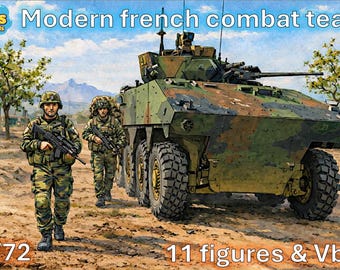 1/72 20mm Modern french combat team & VBCI  (11 Figures)