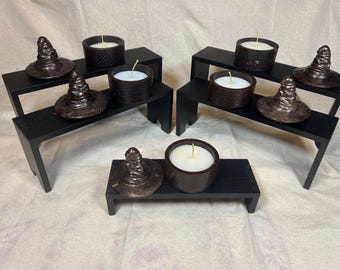 Vela que revela el color del sombrero de hechicero / Vela de elemento misterioso / Fuego, agua, aire, tierra / Vela ritual de bruja / Regalo de vela de color oculto