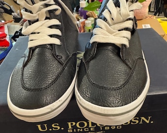 Zapatos de mujer “Brielle” de piel negra de caña alta con cremallera lateral de US Polo Assn.