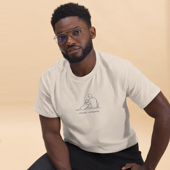 Steady Company T-Shirt | Minimalist Dog Tee | Mindfulness & Sobriety Support Shirt | Comfort Apparel