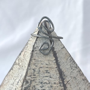 Ring: Silver Spiral Adjustable Metal Ring