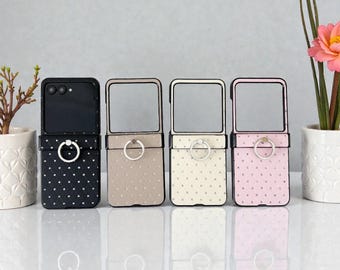Funda con anillo de diamantes brillantes para Motorola Razr 60, 50 y 40 Ultra: protección con bisagra a prueba de golpes
