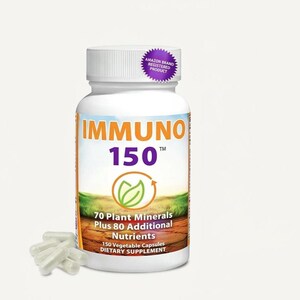Immuno 150 immunstödjande kosttillskott, 70 växtmineraler, 13 vitaminer (150 kapslar)