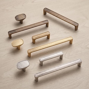 Hammered Cabinet Pulls and Knobs, Modern Drawer Handles, Textured Kitchen Hardware, Dresser Cupboard Wardrobe Furniture Hardware Set