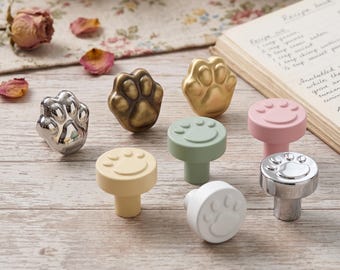 Pomelli per mobili con impronte di zampe, maniglie per cassetti, maniglie per mobili a forma di zampa di animale, accessori per la cucina, simpatici pomelli in stile gatto/cane, decorazioni moderne per la casa, regalo