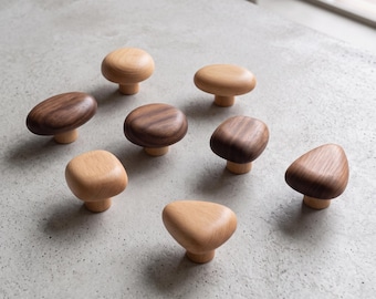 Handmade Wooden Cabinet Knobs, Natural Wood Drawer Pulls, Modern Furniture Handles, Kitchen Cabinet Hardware, Minimalist Rustic Home Decor