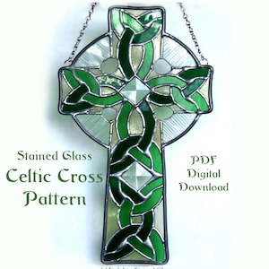 Motif croix celtique pour vitrail (téléchargement PDF)
