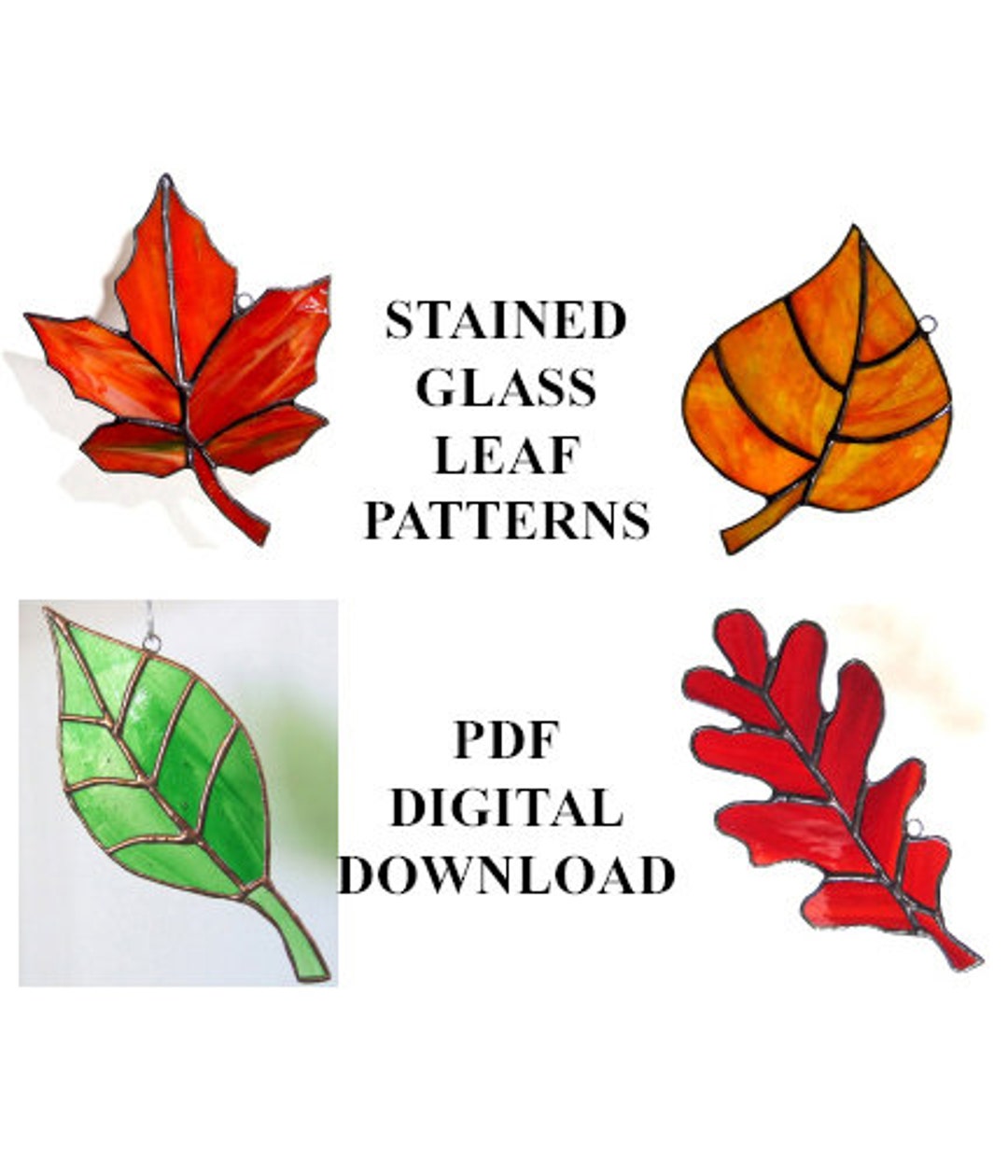 Stained Glass Leaf PATTERNS Celebrate Autumn With These Four Leaf PATTERNS for Stained Glass