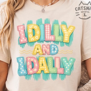 I Dilly and I Dally PNG, Dilly Dally, Graphic Tee, Retro Patchwork, Pastel Shirt, Cottagecore tshirt, Spring Shirt Digital Download