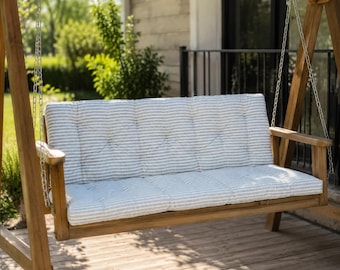 Outdoor Cotton Swing Cushion for Porch, 4-Inch Thick Bench Seat Replacement, Garden Decor